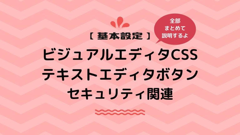 ビジュアルエディタCSS、テキストエディタボタン、セキュリティ